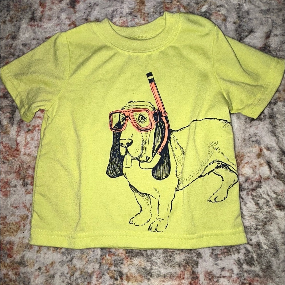 Graphic Dog Tee in Yellow